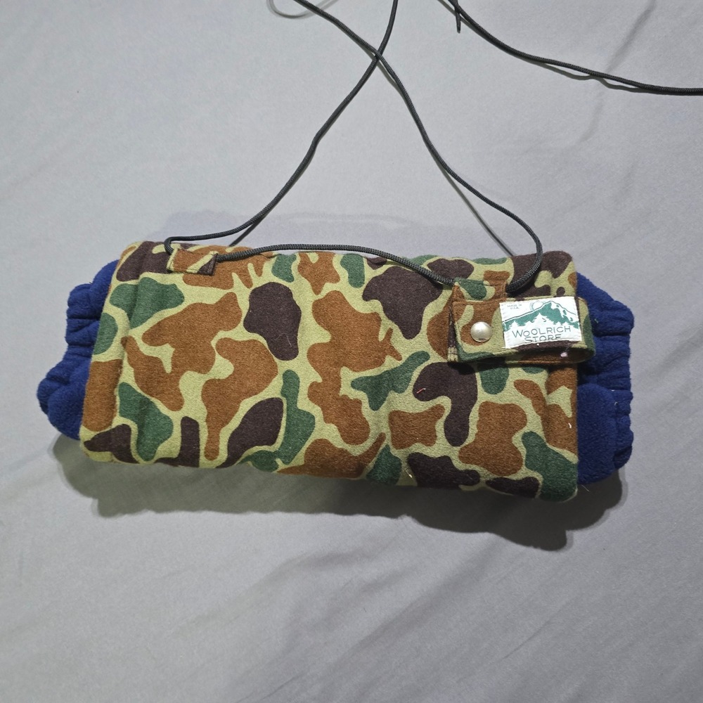Woolrich Hand Warmer Muff Men OS Camo Wool Fleece Lined Vintage USA Made